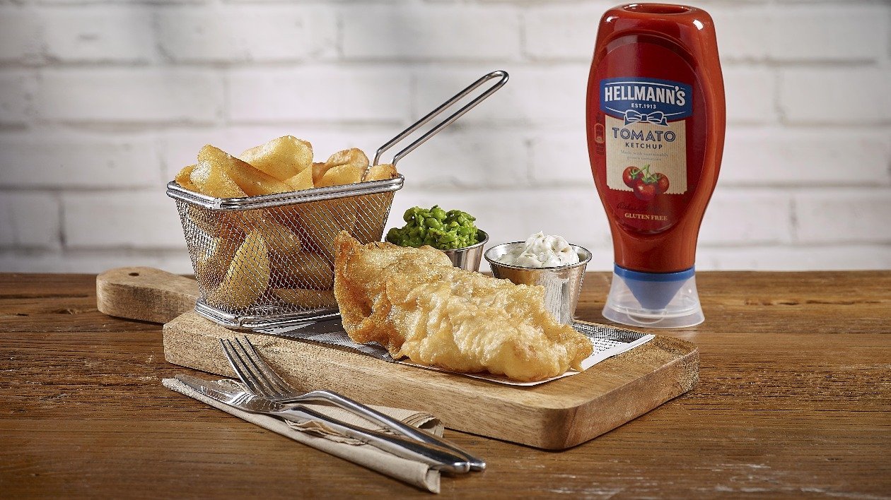 Fish and Chips with crushed peas recipe