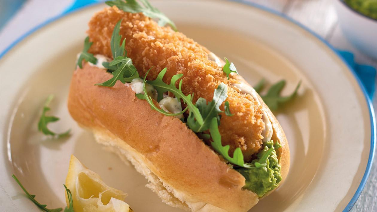 Posh fish finger sandwich with COLMAN'S tartare sauce – recipe Posh fish finger sandwich with COLMAN'S tartare sauce – recipe