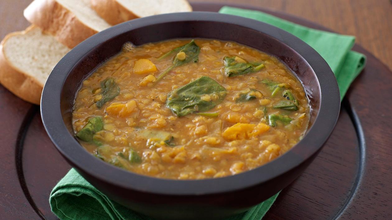 Spicy pumpkin and lentil soup – recipe Spicy pumpkin and lentil soup – recipe