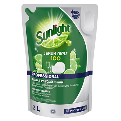 Sunlight Pro Lime Pouch 2L - Sunlight 10X Most Powerful Degrease, Easy Rinse, Gentle on Hands