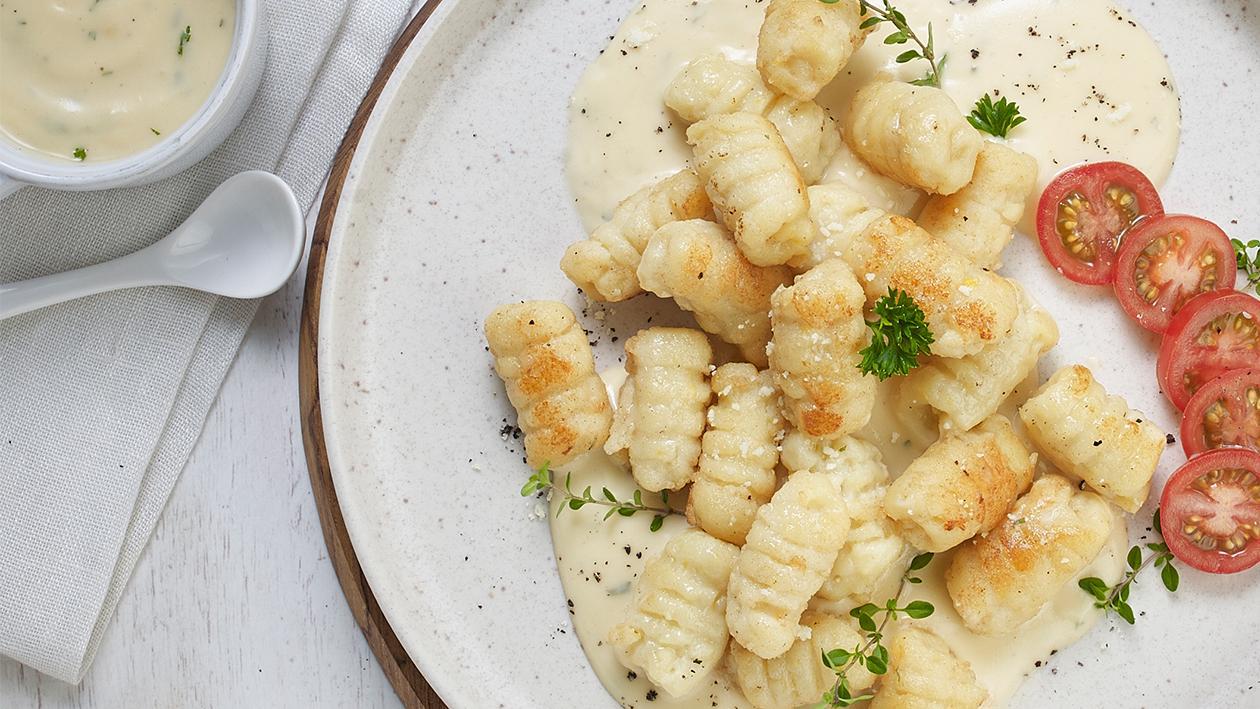 Gnocchi with Cheese Sauce by Chef Deden Gumilar Gnocchi with Cheese Sauce by Chef Deden Gumilar