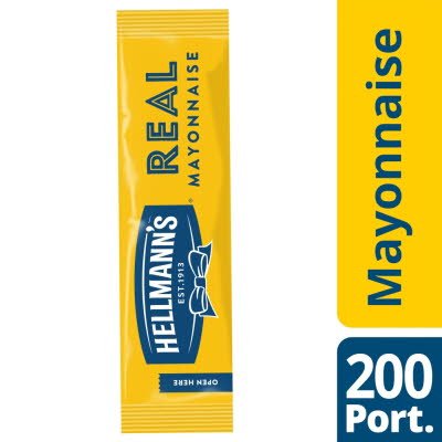 Hellmann's Real Mayonnaise 200 x 15ml Portions -