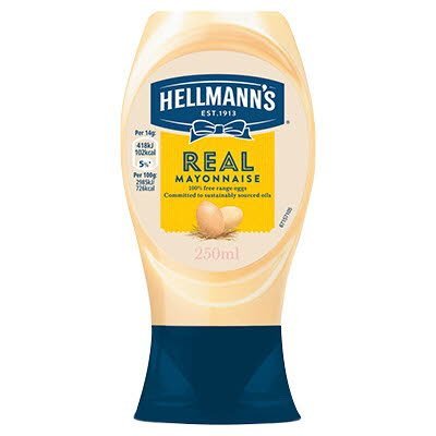 Hellmann's Real Squeezy Mayonnaise 250ml - Hellmann's Real Squeezy Mayonnaise 250ml -