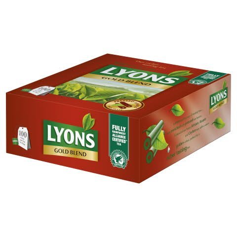 Lyons Gold Blend 100 Tagged Tea Bags - Lyons Gold Blend 100 Tagged Tea Bags -