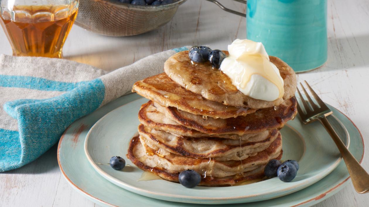 Banana Buckwheat Pancakes with soya yoghurt Banana Buckwheat Pancakes with soya yoghurt