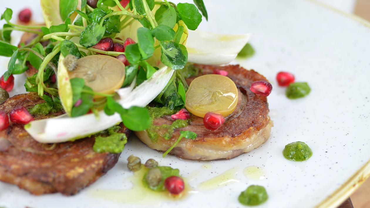 Crispy lamb with salsa verdi Crispy lamb with salsa verdi