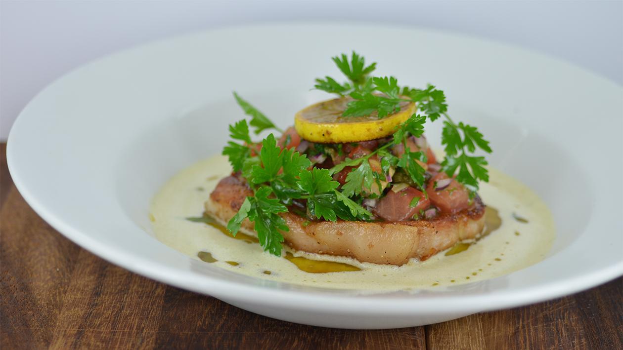 Pork, fennel and tomato salsa Pork, fennel and tomato salsa