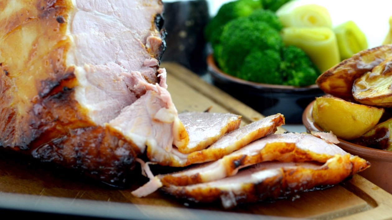 Spiced marmalade glazed gammon Spiced marmalade glazed gammon