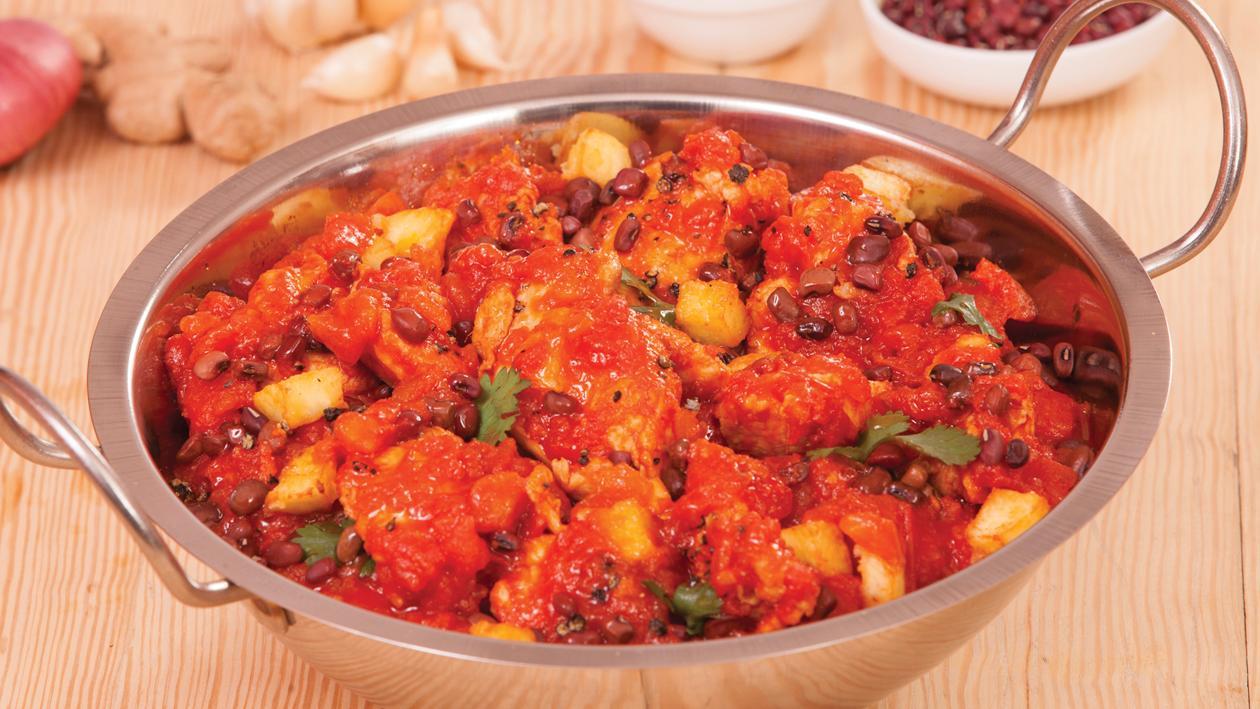 Chicken, Black Kaupi and Paneer Kadai Chicken, Black Kaupi and Paneer Kadai