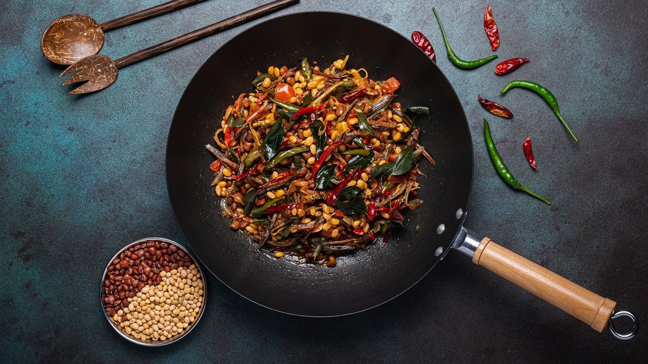 Chilli Tempered Soybeans, Cowpea and Dried Sprats Chilli Tempered Soybeans, Cowpea and Dried Sprats