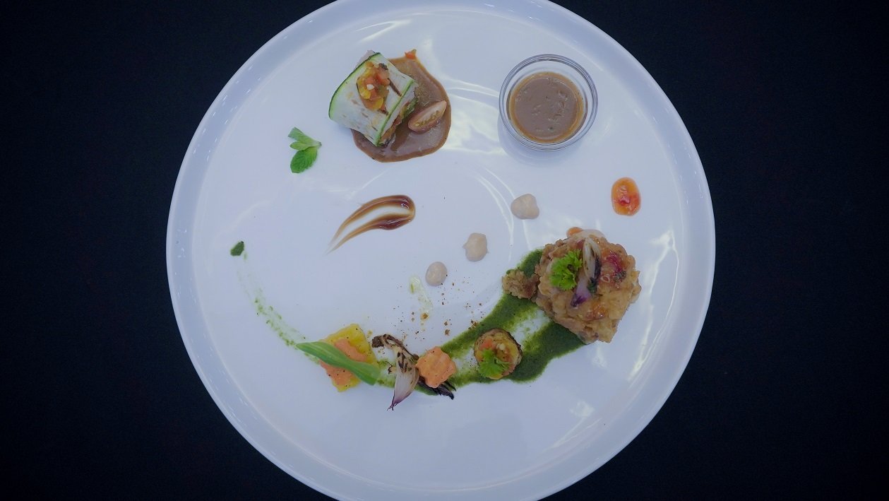 Duo of Oriental Spiced Crispy Chicken and Roulade by Chef R.S.R. Deshapriya Duo of Oriental Spiced Crispy Chicken and Roulade by Chef R.S.R. Deshapriya
