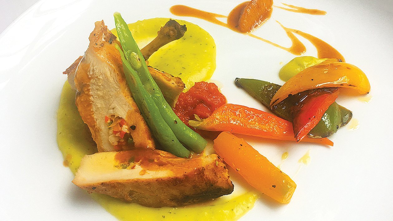 Masala Infused Stuffed Chicken Breast by Chef Disanayake and Chef Sandaruwan Masala Infused Stuffed Chicken Breast by Chef Disanayake and Chef Sandaruwan
