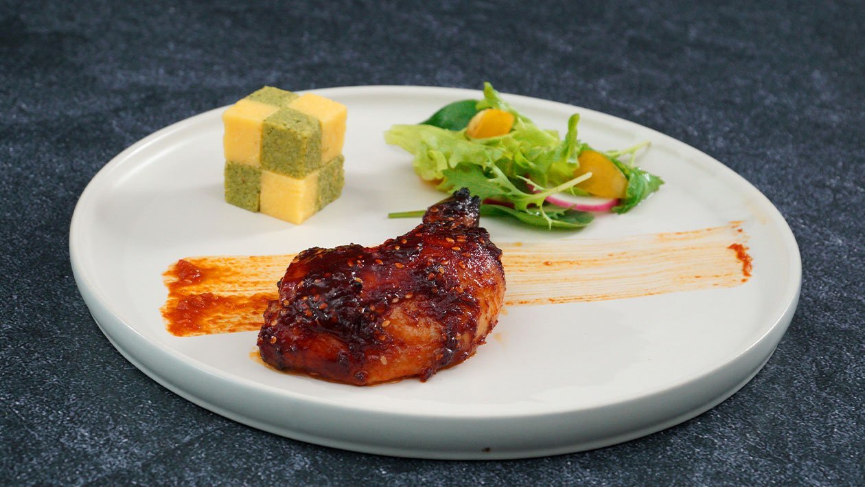 Gochujang Roast Chicken with Ricotta and Spinach Polenta Gochujang Roast Chicken with Ricotta and Spinach Polenta