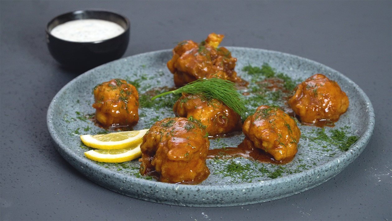 Tom Yam Cauliflower Poppers with Aioli Dip Tom Yam Cauliflower Poppers with Aioli Dip