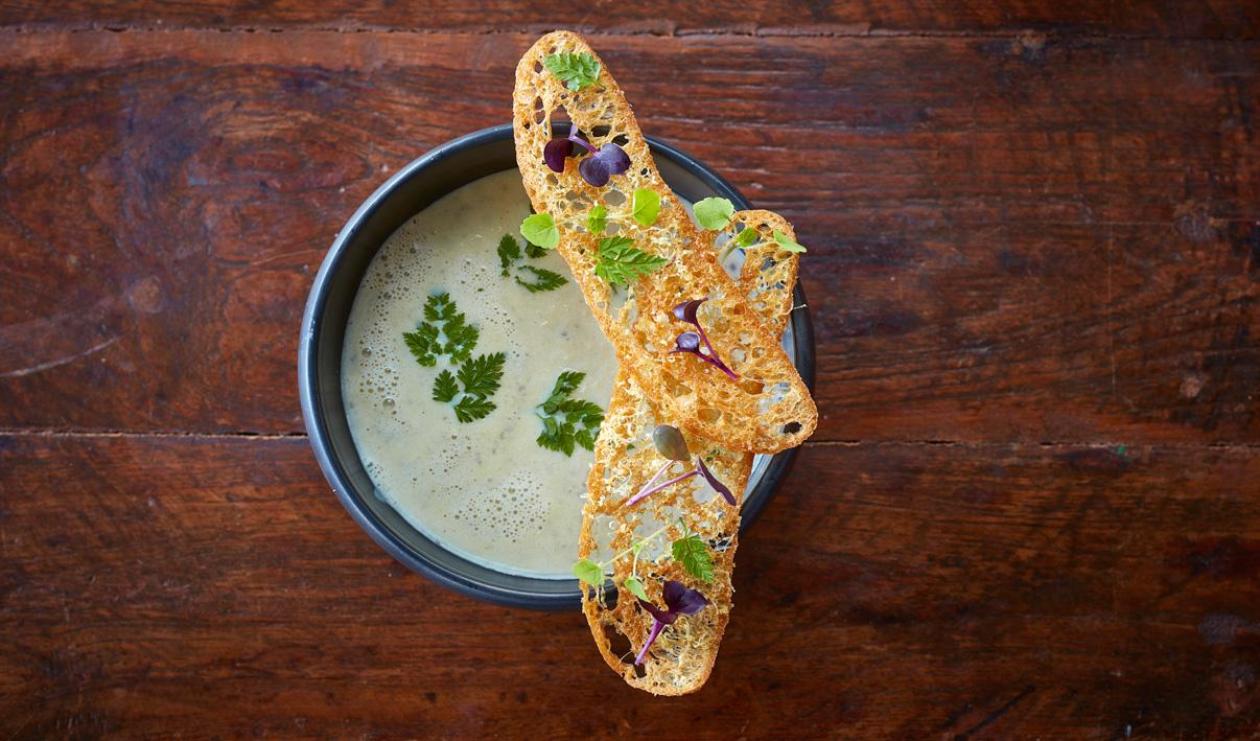 Truffle Potato Soup with Crostini Truffle Potato Soup with Crostini