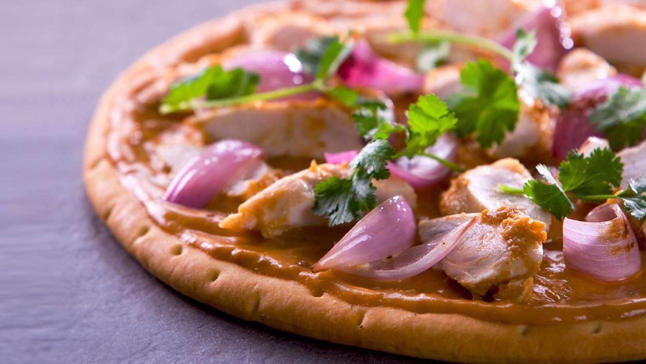BBQ Chicken Satay Pizza – Recipe BBQ Chicken Satay Pizza – Recipe
