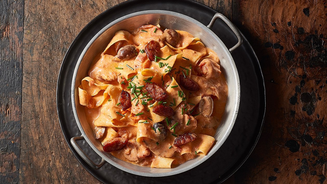 Chorizo Pappardelle – Recipe Chorizo Pappardelle – Recipe