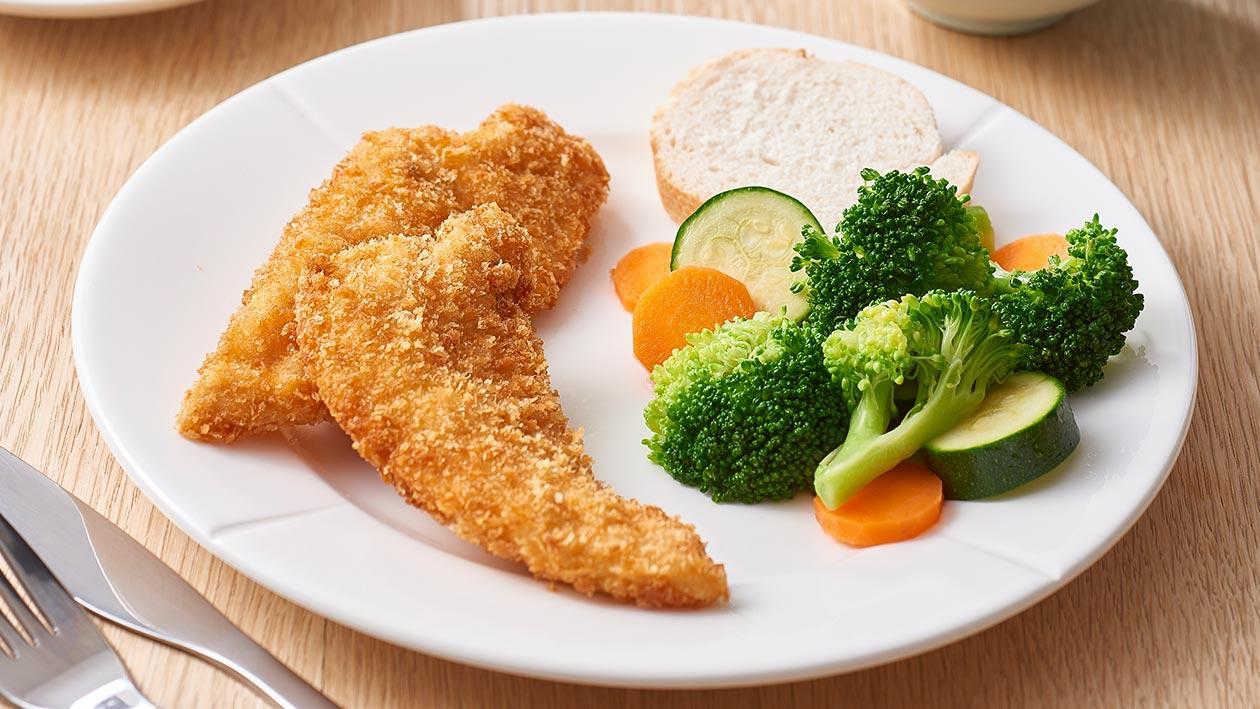 Crumbed Chicken Tenderloins with Lime Aioli – Recipe Crumbed Chicken Tenderloins with Lime Aioli – Recipe