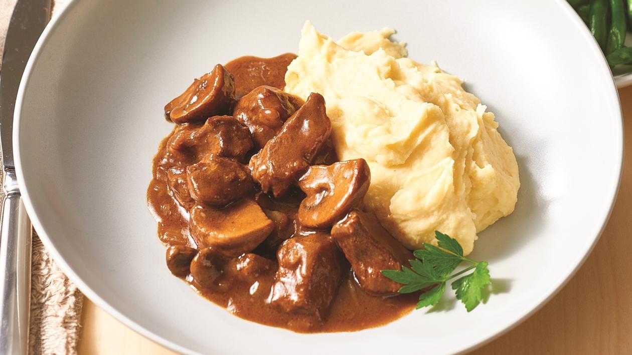 Diced Steak and Mushroom Goulash – Recipe Diced Steak and Mushroom Goulash – Recipe