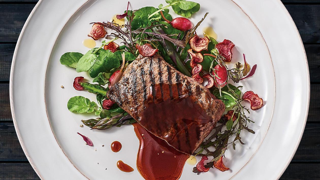 Flat Iron Steak, Lumber Jack Maple Cider Jus – Recipe Flat Iron Steak, Lumber Jack Maple Cider Jus – Recipe