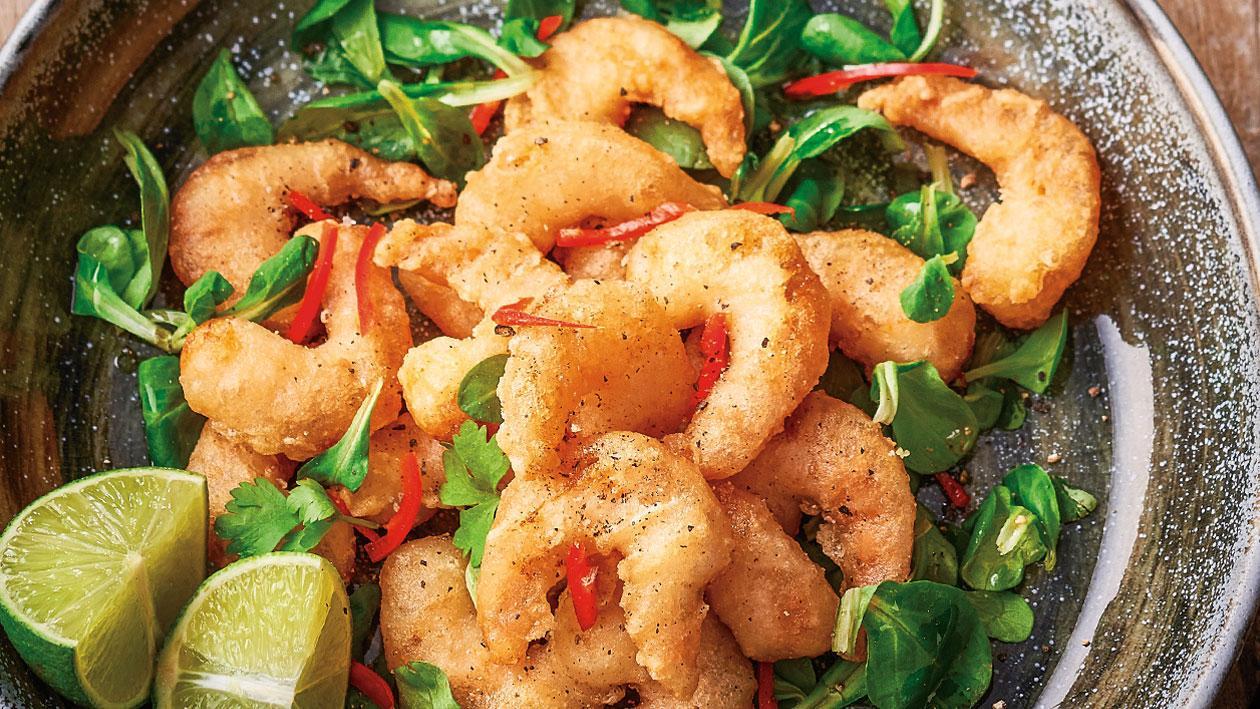 Garlic Tempura Prawns with Romesco Mayo and Comeback Sauce – Recipe Garlic Tempura Prawns with Romesco Mayo and Comeback Sauce – Recipe