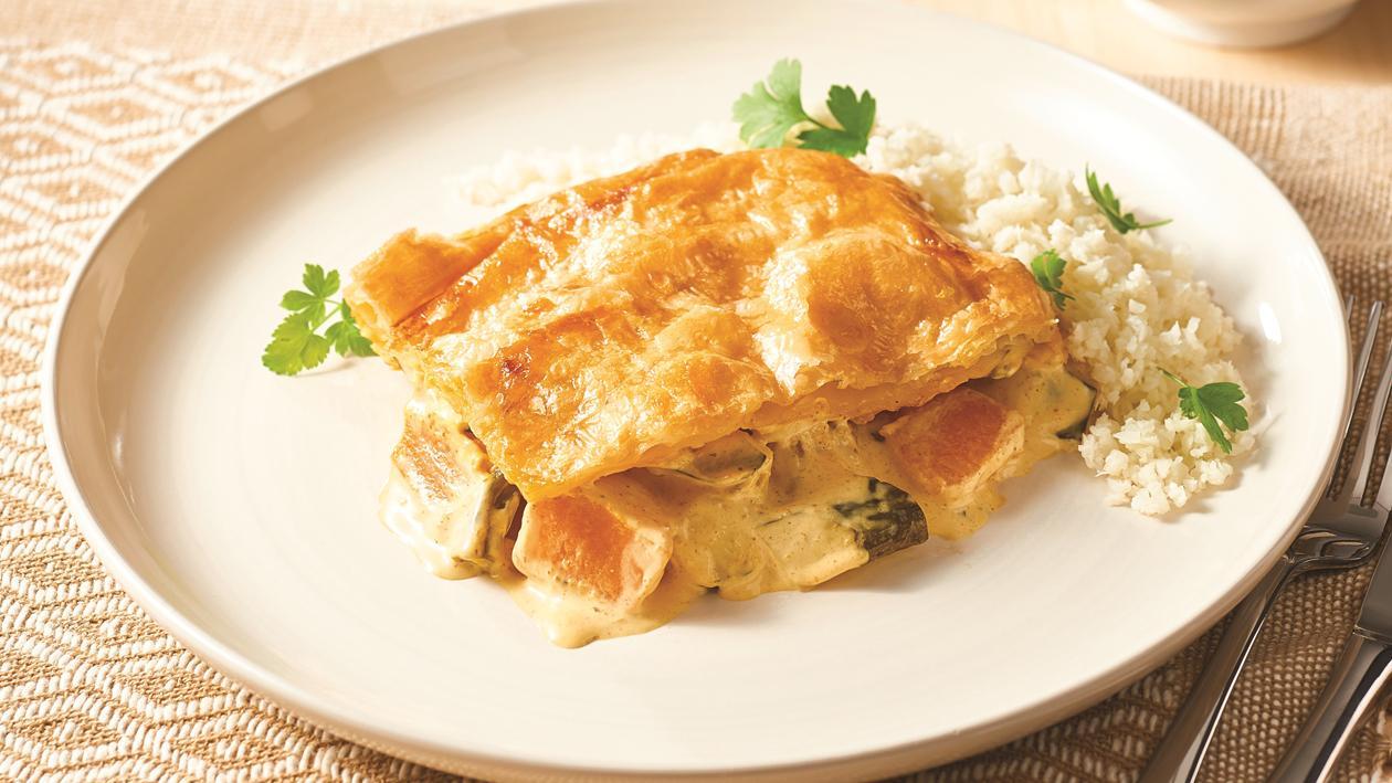 Korma Sweet Potato and Vegetable Pie with Cauliflower Rice – Recipe Korma Sweet Potato and Vegetable Pie with Cauliflower Rice – Recipe