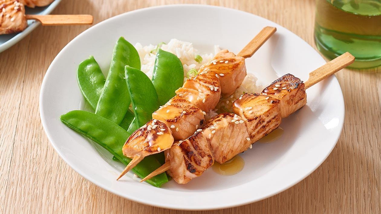 Lemon Sesame Salmon Skewers – Recipe Lemon Sesame Salmon Skewers – Recipe