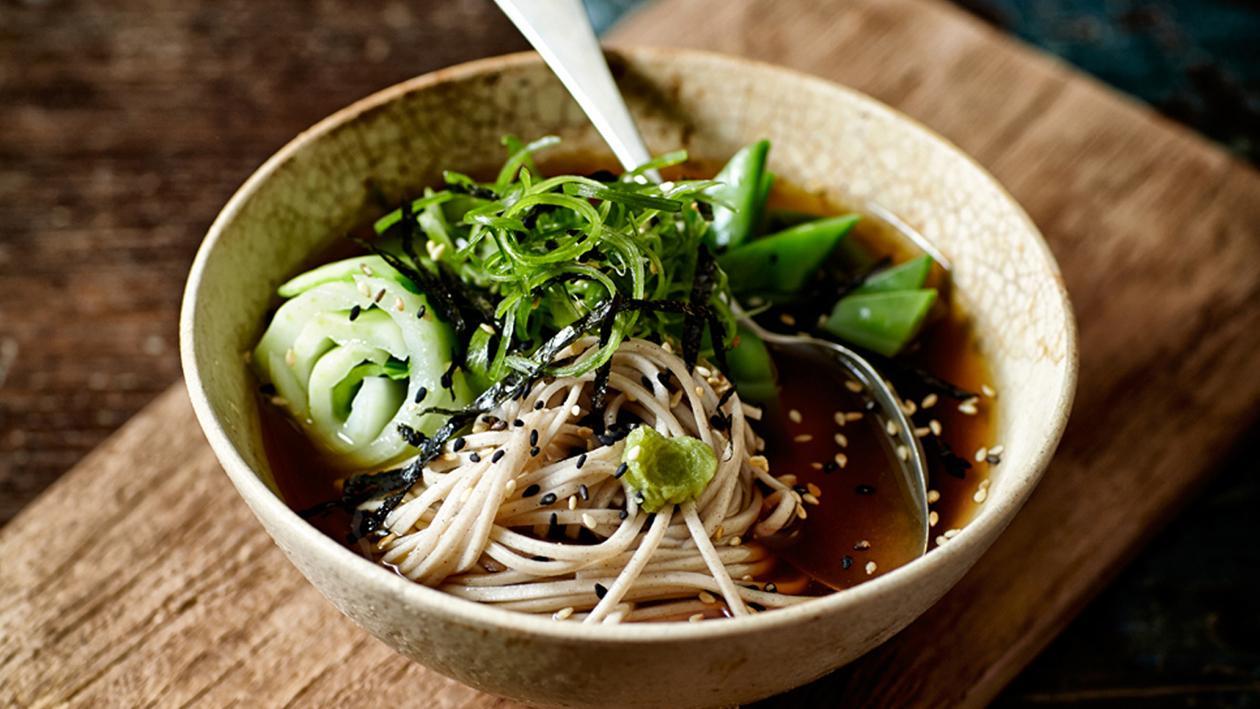 Soba Noodles with Bonito, Bok Choy and Wasabi – Recipe Soba Noodles with Bonito, Bok Choy and Wasabi – Recipe