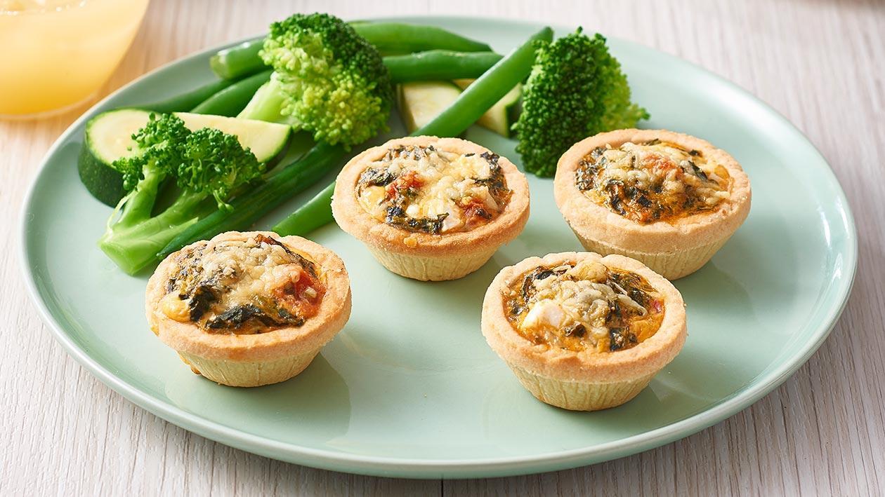 Spinach, Feta and Tomato Quiches – Recipe Spinach, Feta and Tomato Quiches – Recipe