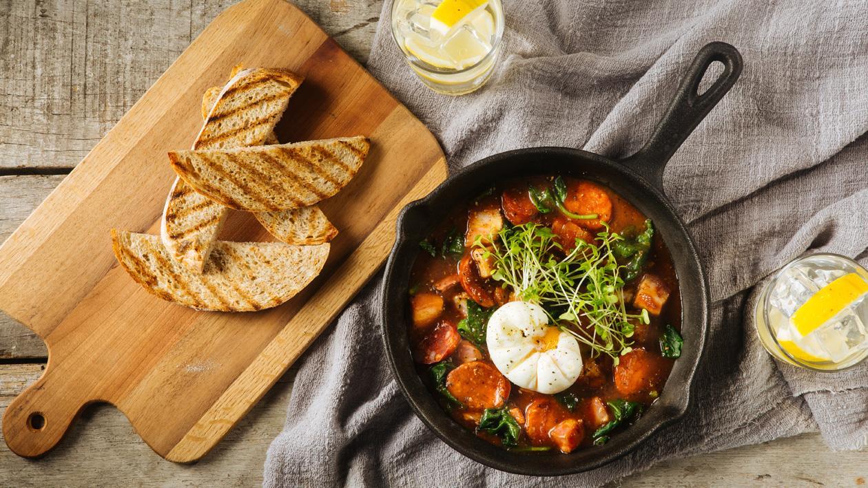 Pork and Sausage Breakfast Stew Pork and Sausage Breakfast Stew