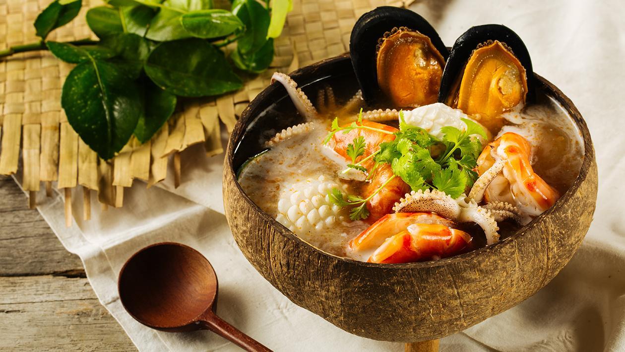 Seafood in Chili Lemongrass Coconut Broth Seafood in Chili Lemongrass Coconut Broth