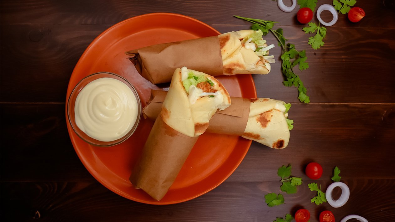 Arabic Shawarma with Garlic Mayonnaise Arabic Shawarma with Garlic Mayonnaise