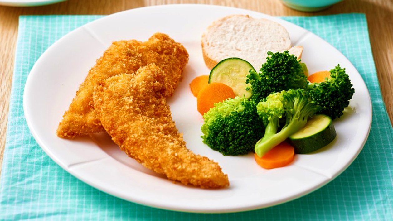Crumbed Chicken Tenderloins with Lime Aioli Crumbed Chicken Tenderloins with Lime Aioli