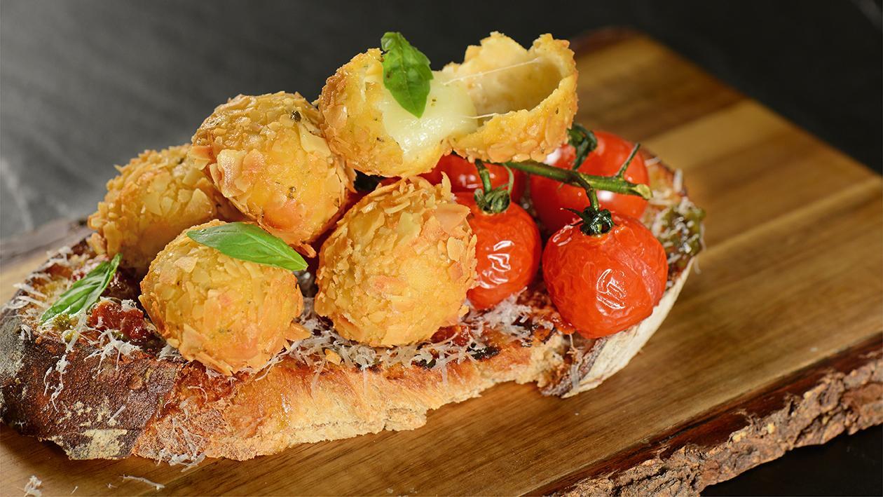 Almond Caprese Bruschetta Recipe Almond Caprese Bruschetta Recipe