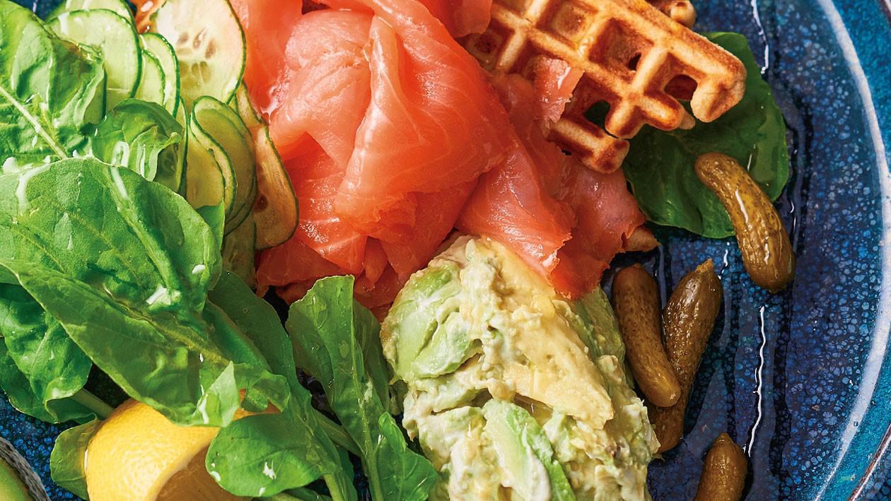 Potato & Buckwheat Waffles with Smoked Salmon Potato & Buckwheat Waffles with Smoked Salmon