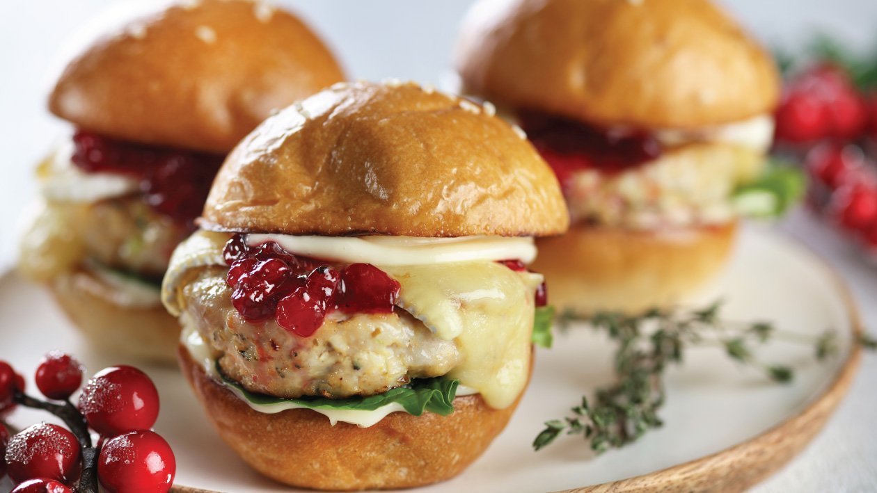Turkey, Brie & Cranberry Sliders Recipe Turkey, Brie & Cranberry Sliders Recipe