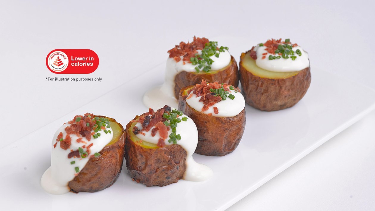 Baked Potatoes with Citrus Cream & Bacon Bits Baked Potatoes with Citrus Cream & Bacon Bits
