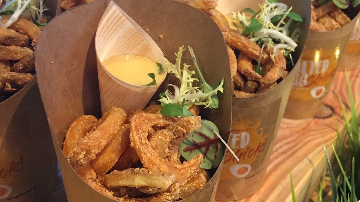 Curly Fries with Salted Egg Dip Curly Fries with Salted Egg Dip