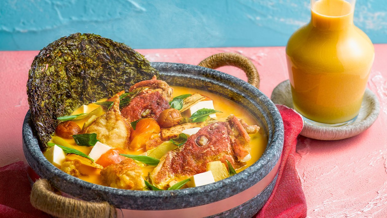 Double Boiled Yam & Red Grouper Salted Egg Hot Pot Double Boiled Yam & Red Grouper Salted Egg Hot Pot