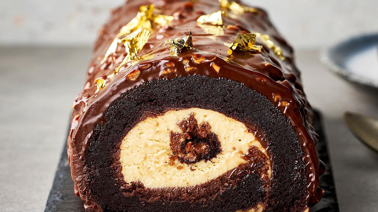 Flourless Chocolate Peanut Butter Roll Cake Flourless Chocolate Peanut Butter Roll Cake