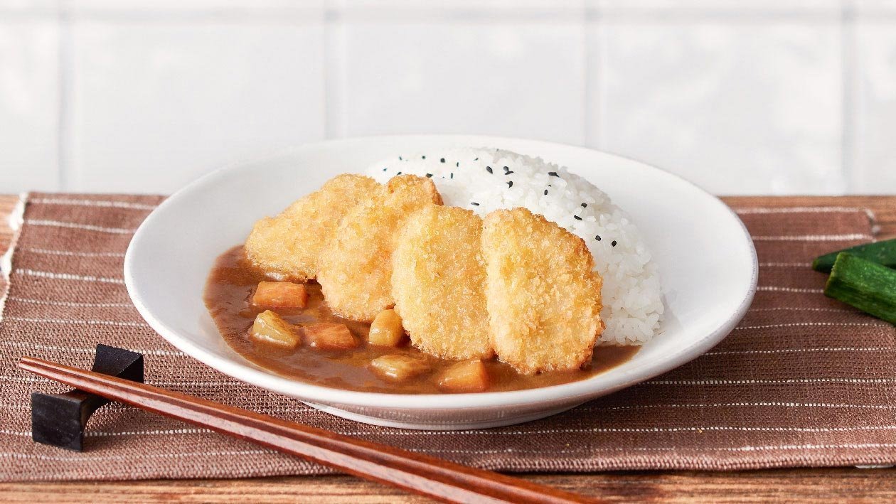 Japanese Curry and Fried NoChicken with Rice Japanese Curry and Fried NoChicken with Rice