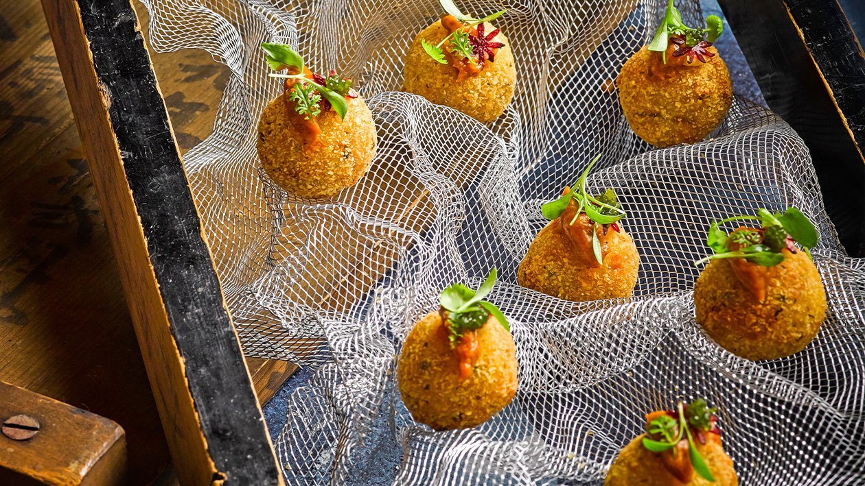 Market Seafood Arancini, Assam Foam Market Seafood Arancini, Assam Foam
