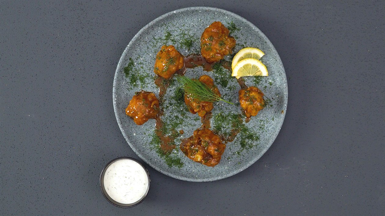 Tom Yam Cauliflower Poppers with Aioli Dip Tom Yam Cauliflower Poppers with Aioli Dip