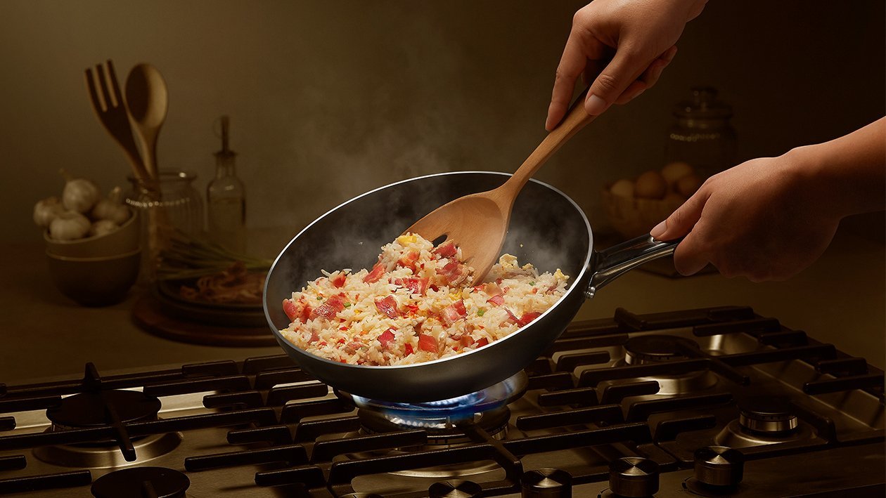 Aromatic Fried Rice with Bacon, Chilli and Garlic Aromatic Fried Rice with Bacon, Chilli and Garlic