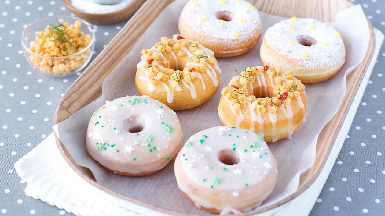 Spicy laab, lime glazed and lime icing doughnut Spicy laab, lime glazed and lime icing doughnut