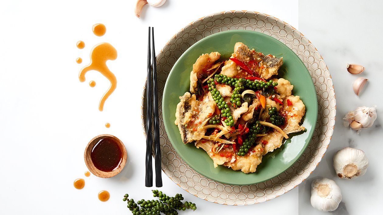 Stir-fried fish with herbs Stir-fried fish with herbs