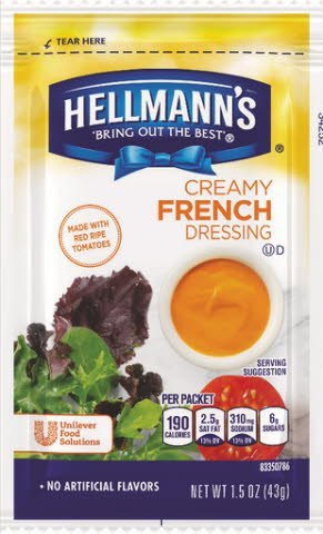 Hellmann's® Creamy French Style, pouches -