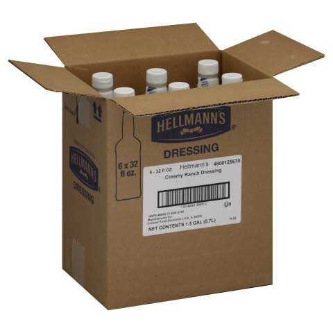 Hellmann's® Creamy Ranch, Salad Bar Bottles - 10048001256702 - Hellmann's® Creamy Ranch, Salad Bar Bottles - 10048001256702 -
