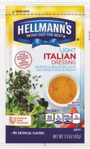 Hellmann's® Light Italian, pouches -