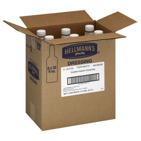 Hellmann's® Salad Bar Bottle Golden Italian Dressing 32 ounces 6 count -